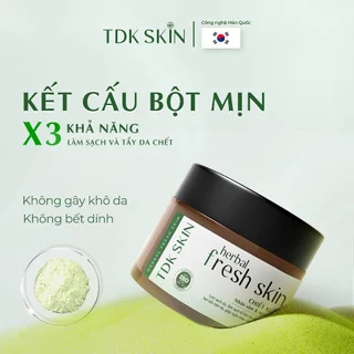 Bột thảo dược HERBAL FRESH SKIN, bột rửa mặt, tẩy tế bào chết & dưỡng ẩm từ tự nhiên - TDK SKIN