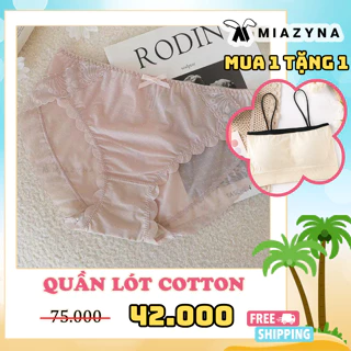 Quần Lót Cotton Nữ Miazyna Cao Cấp Phối Ren Dễ Thương Gợi Cảm Thiết Kế Nơ Siêu Xinh Z1966