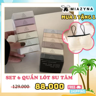 Set 6 Quần Lót Su Miazyna Cao Cấp Lụa Tàng Hình Hộp Mini Siêu Xinh Tiện Lợi