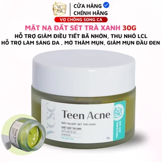 Mặt Nạ Đất Sét Trà Xanh 30g - Đầy lùi mụn đầu đen, thu nhỏ lỗ chân lông