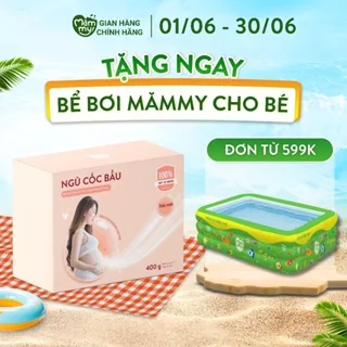 Ngũ Cốc Bầu Mămmy hộp 20 gói với 10 loại hạt quý giàu chất dinh dưỡng dành cho mẹ bữa ăn tiện lợi, hộp 400g