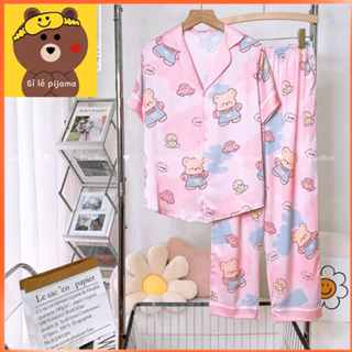 Đồ ngủ pijama lụa Latin thiết kế TNQD cao cấp Boo - form 40-60kg