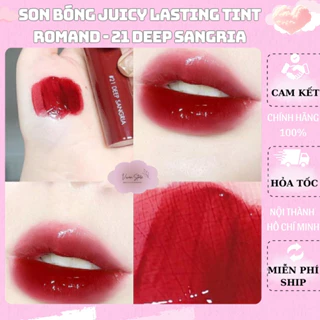 Son Romand Juicy 21 Deep Sangria chính hãng, Son tint hàn quốc