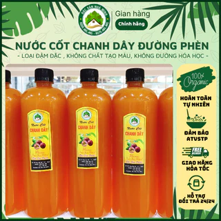 NƯỚC CỐT CHANH DÂY đường phèn - KHÔNG màu thực phẩm - Loại ĐẬM ĐẶC - ĐẶC SẢN Nhà Mình - ĐÀ LẠT