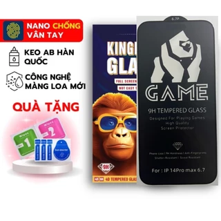 Kính Cường Lực ip KigKog Chống Vân Tay Loại Tốt 6/6s/6plus/6splus/7/8/7plus/8plus/x/xs/xsmax/11/12/13/14/pro/promax