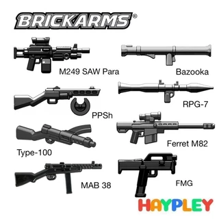 BrickArms Phụ kiện Quân đội cho nhân vật LEGO - Machine Guns - Haypley