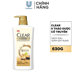 Dầu gội sạch gàu Clear 9 thảo dược cổ truyền 631ml