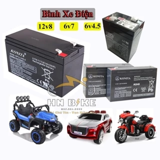 Bình ắc quy 12v7ah - 12v8ah dành cho xe ô tô điện, xe máy điện trẻ em , Bình ác quy cho ô tô điện, xe máy điện trẻ em