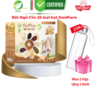 Bột Ngũ Cốc Dinh Dưỡng OmiPure (29 loại hạt) Hộp 25 gói 500g thuần chay, tiểu đường dùng được