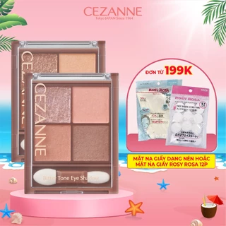 Phấn mắt trang điểm 4 ô Cezanne Bitter Tone Eye Shadow Nhật Bản mềm mịn, lâu trôi 4.5g