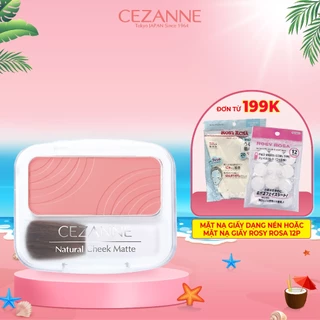 Phấn má hồng Cezanne Natural Cheek N Matte Nhật Bản màu tự nhiên mềm mịn lâu trôi 4g