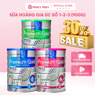 [Có Tem Phụ] Sữa Hoàng Gia Úc Premium Gold Số 1,2,3 Lon 900gr - Mom's Mart