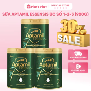 [Có Tem Phụ] Sữa Bột Aptamil Essensis Úc Organic A2 Protein Số 1,2,3 - Lon 900gr - Mom's Mart