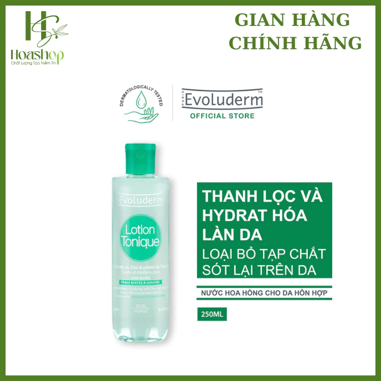 Nước Hoa Hồng Evoluderm Dành Cho Da Hỗn Hợp Và Dầu Mụn 250ml