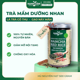 Trà xanh bancha mầm gạo lứt đỏ, GIẢM CÂN, DETOX, THẢI ĐỘC; tốt cho phụ nữ; trà mầm Hạnh Tâm 500G