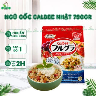 MỚI T12/24 Ngũ cốc Calbee Nhật Bản hoa quả , trái cây dùng ăn sáng ăn kiêng giảm cân 750G