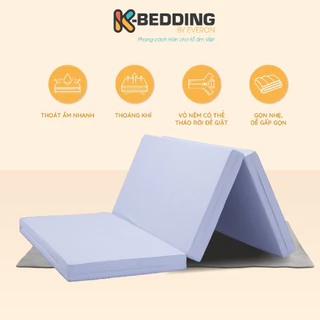 Nệm Bông Ép K-Bedding by Everon chất vải microfibe KMS, dòng nệm mềm nhiều kích thước, bảo hành 5 năm (màu ngẫu nhiên)