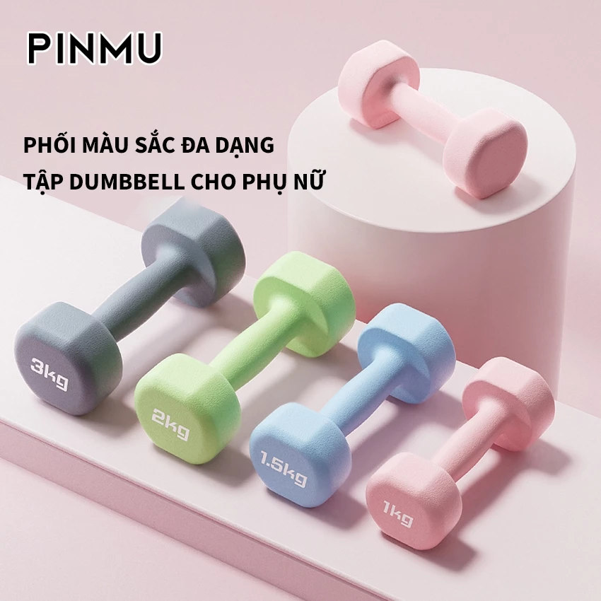 Tạ tay PINMU Nam Nữ Chuyên Tập Gym Yoga Pilates Thể Dục Tại Nhà chống xước chống vỡ sàn nhà