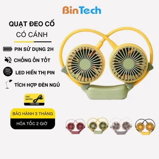 Quạt Đeo Cổ BINTECH Cute, Quạt Mini, Tích Điện, Sạc Nhanh, USB TỔNG HỢP QUẠT