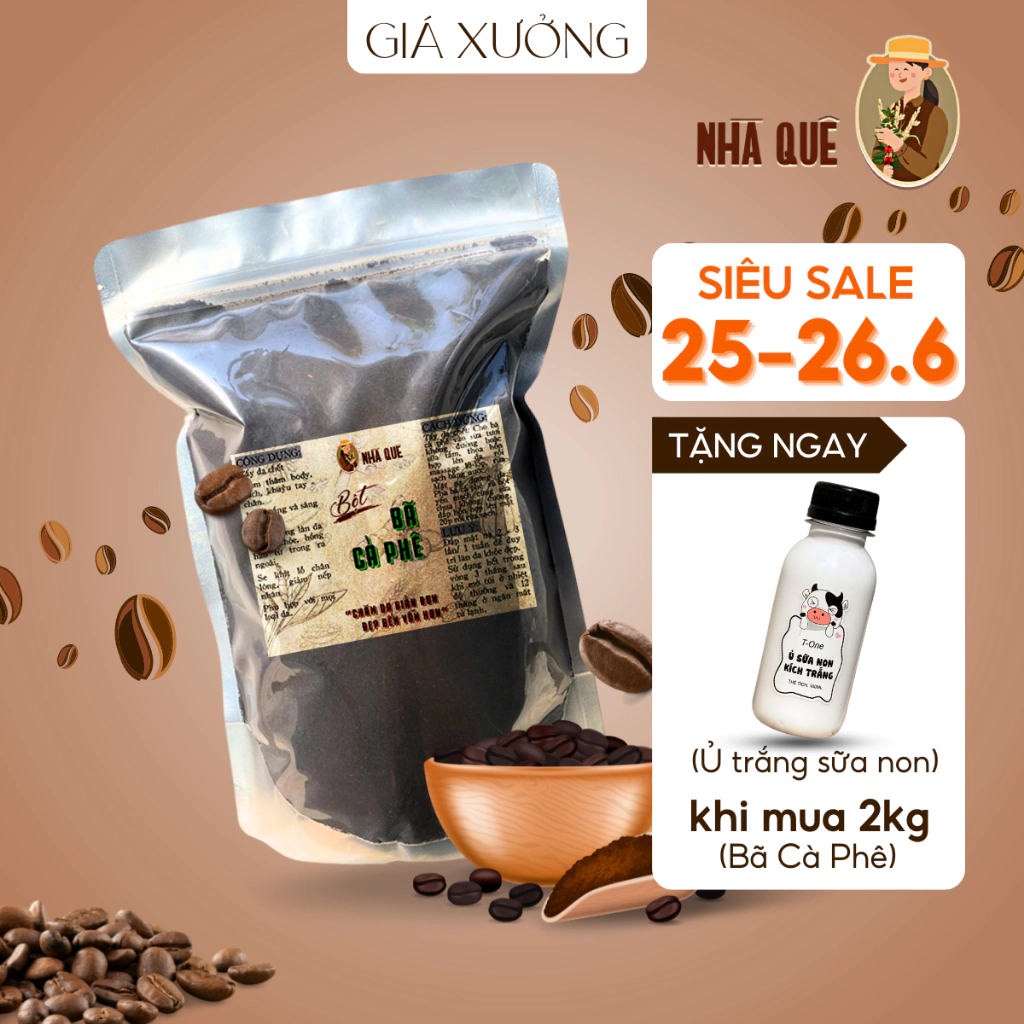 Sỉ 5kg bột bã Cà phê (cafe) nguyên chất handmade