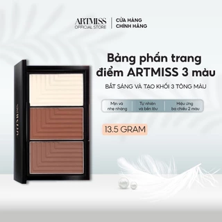 Bảng phấn má hồng ARTMISS 3 màu trang điểm tiện dụng 13.5g