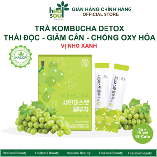 Trà Kombucha Detox Healslab Vị Nho Xanh Thơm Mát Giải Nhiệt Nhập Khẩu Hàn Quốc