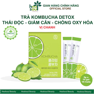 Trà Kombucha Detox Healslab Vị Chanh Thơm Mát Giải Nhiệt Nhập Khẩu Hàn Quốc