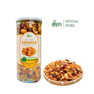 [500gr] Ngũ cốc hạt granola VIP(đủ 6 loại hạt) cùng nho khô và nam việt quất, không yến mạch