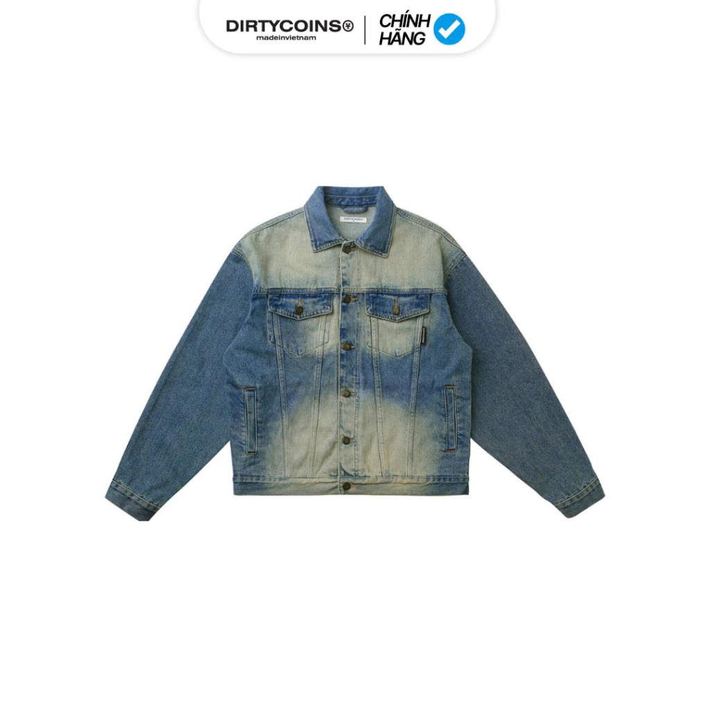 Áo Khoác DirtyCoins Logo Denim Jacket - Blue Wash