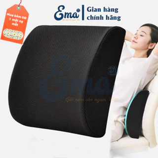 Đệm tựa lưng ghế văn phòng, ô tô cao su non Ema - Vỏ gối 4D tổ ong siêu thoáng