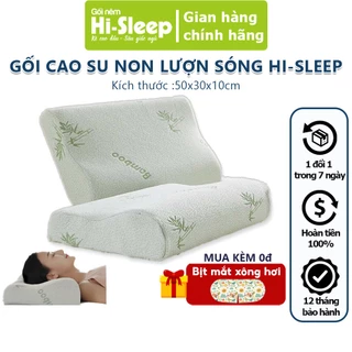 Gối Cao Su Non HI-SLEEP - Ruột Memory Foam Vỏ Sợi Tre Kháng Khuẩn