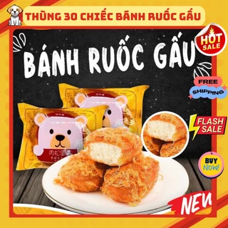 Bánh Ruốc Gấu Đài Loan (Thùng 30 Chiếc), Bánh Gấu, Bánh Ruốc Đài Loan, Bánh Tươi Đài Loan