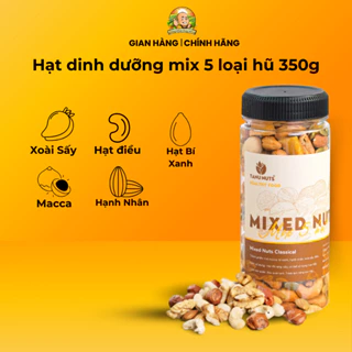 Hạt dinh dưỡng mix 5 loại TANU NUTS hũ 350g, hạt ngũ cốc dinh dưỡng cho bà bầu, ăn kiêng, giảm cân