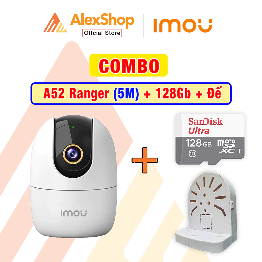 [Combo] Camera Imou A52 Ranger 2 (5M) + Thẻ Nhớ 128Gb + Chân Đế Chữ L