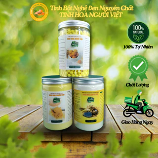 Combo 3 Sản Phẩm Tinh Bột Nghệ Vàng 500g + Tinh Bột Nghệ Đen 500gr + Viên Nghệ Vàng 500gram