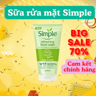 Sữa rửa mặt Simple lành tính sạch thoáng - cho da nhạy cảm 150ml - ZAZA STORE