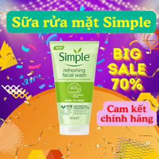 Sữa rửa mặt Simple lành tính sạch thoáng - cho da nhạy cảm 150ml