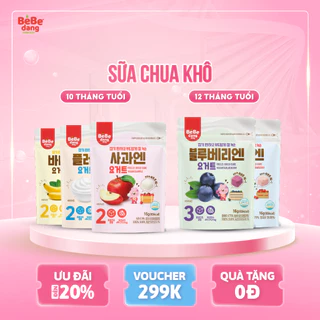 Sữa chua khô sấy lạnh ăn dặm cho bé BeBedang bổ sung lợi khuẩn hỗ trợ tiêu hoá cho trẻ 16gr