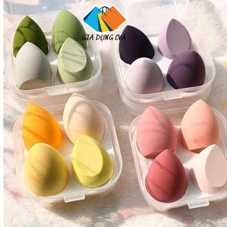 Set 6 bông mút trang điểm siêu cute đẹp mịn đàn hồi cực tốt, miếng mút trang điểm, tán kem, tán phấn