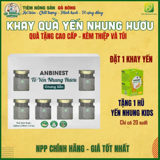 Yến chưng nhung hươu Anbinest The Moshav Farm Set quà cao cấp thơm ngon, bổ dưỡng Tổ Yến Khánh Hòa 6 hũ 70ml