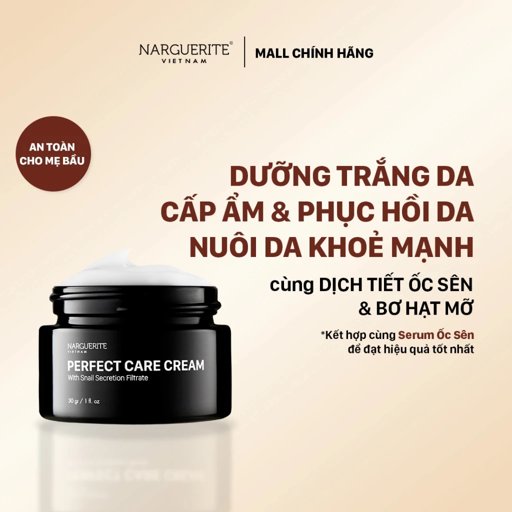 Kem Ốc Sên dưỡng trắng phục hồi da Perfect Care Narguerite 30g