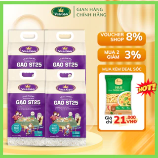 Combo 4 Túi Gạo ST25 5kg – Thương hiệu Vua Gạo - Gạo Ngon Nhất Thế Giới 2023