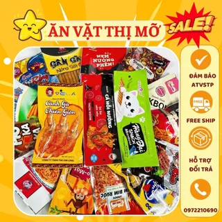 Combo 20 Gói snack tăm cay nhiều loại thơm ngon, gói cay ăn vặt cổng trường - Ăn vặt Thị Mỡ