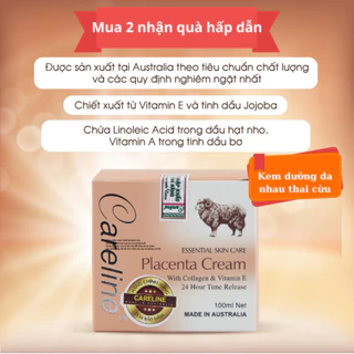 Kem nhau thai cừu CARELINE Placenta Cream - Kem cừu giúp dưỡng ẩm, ngăn ngừa vết nhăn 100ml