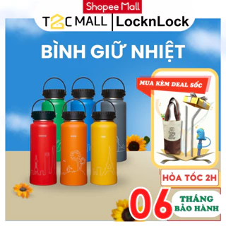 Bình Giữ Nhiệt LocknLock Lọc Trà Cao Cấp Chính Hãng Cỡ To 897ml Quai Xách Tiện Lợi LHC4160 T2C Mall