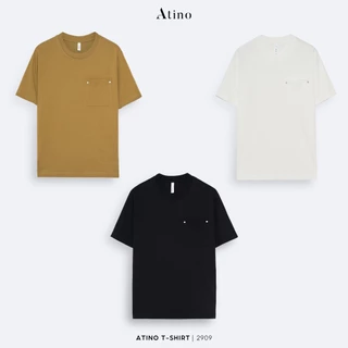 Áo Thun Nam Trơn Cổ Tròn Ngắn Tay ATINO Chất Liệu Vải Cotton Thoáng Mát Ít Nhăn Form Regular M.3.2909