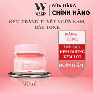 (Mẫu cũ) KEM DƯỠNG BAN NGÀY TRẮNG DA, NGỪA THÂM NÁM, BẬT TÔNG WSKIN HÀN QUỐC 50G - WSKIN Snowise Brightening Cream