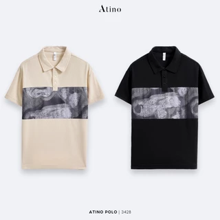 Áo Polo Nam ATINO In Hình Chất Vải Polyester Cao Cấp Chuẩn Form Regular L.2.3428