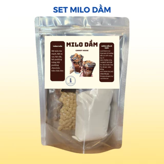 Milo dầm trân châu, 2 loại putding hương ca cao đậm vị. Nguyên liệu trà sữa tự pha Carrot House set 20 ly.