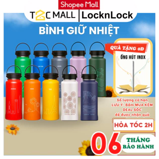 Bình Nước Giữ Nhiệt LocknLock Chính Hãng Có Ống Hút, Lọc Trà Cỡ To Có Quai Xách LHC4160 T2C Mall